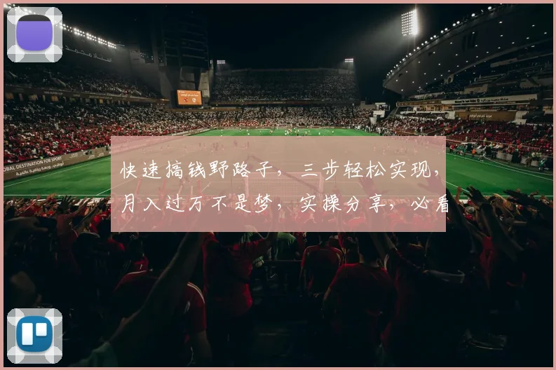 快速搞钱野路子，三步轻松实现，月入过万不是梦，实操分享，必看